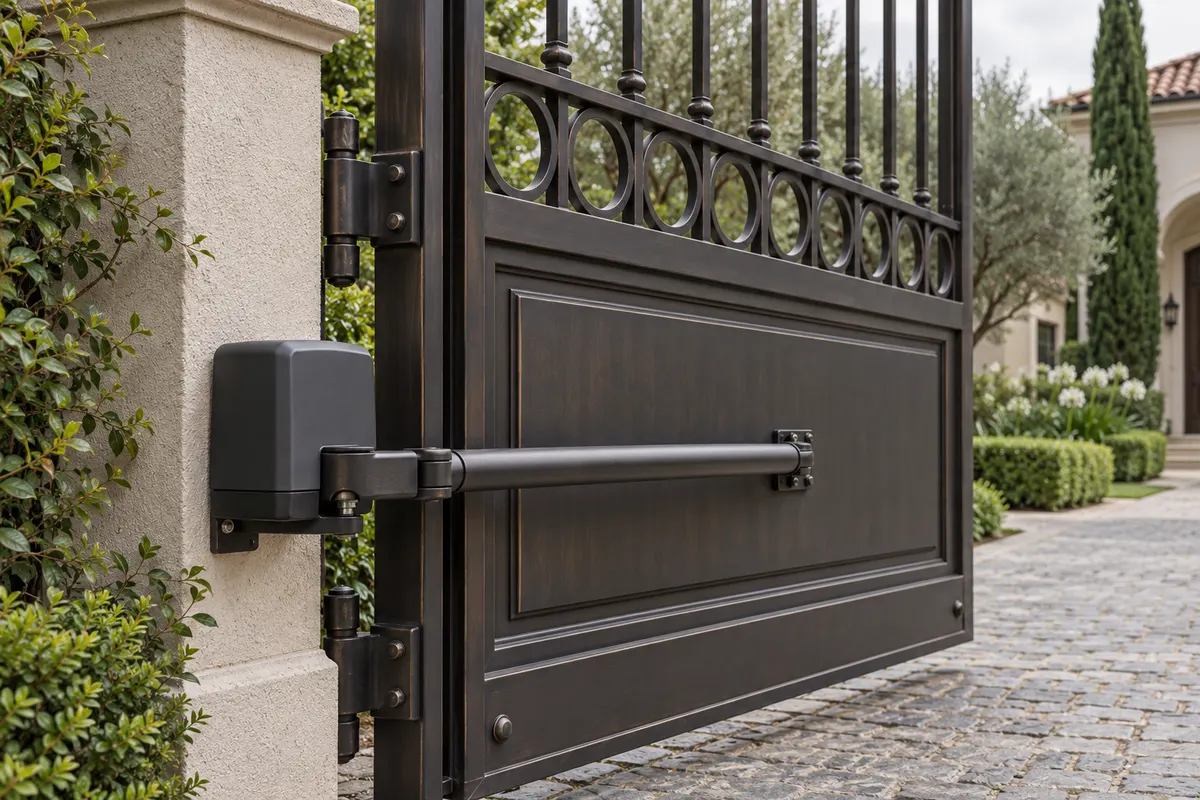 Detalle de un portón automático residencial para ilustrar los servicios en Adrogué